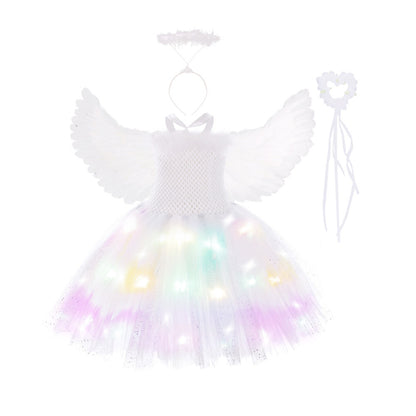 Halloween Character Cosplay Clothes Tooth Fairy Princess Dress White Pettiskirt Festival Costume