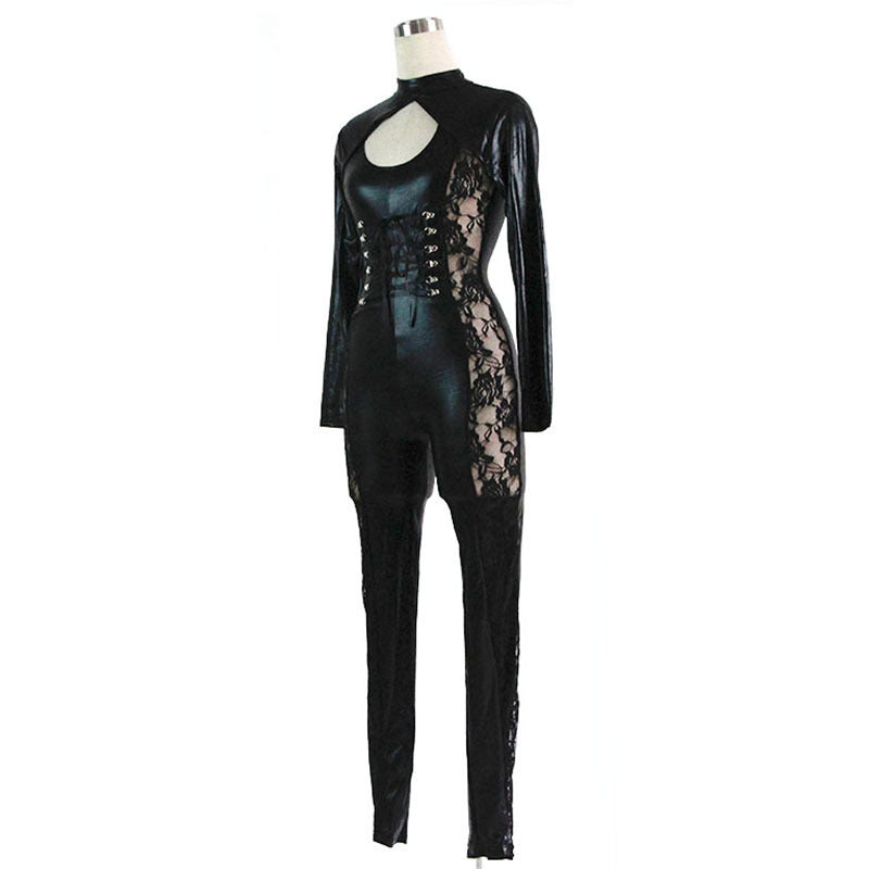 Women's Fashion One Piece Leather Costumes