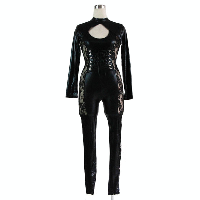 Women's Fashion One Piece Leather Costumes